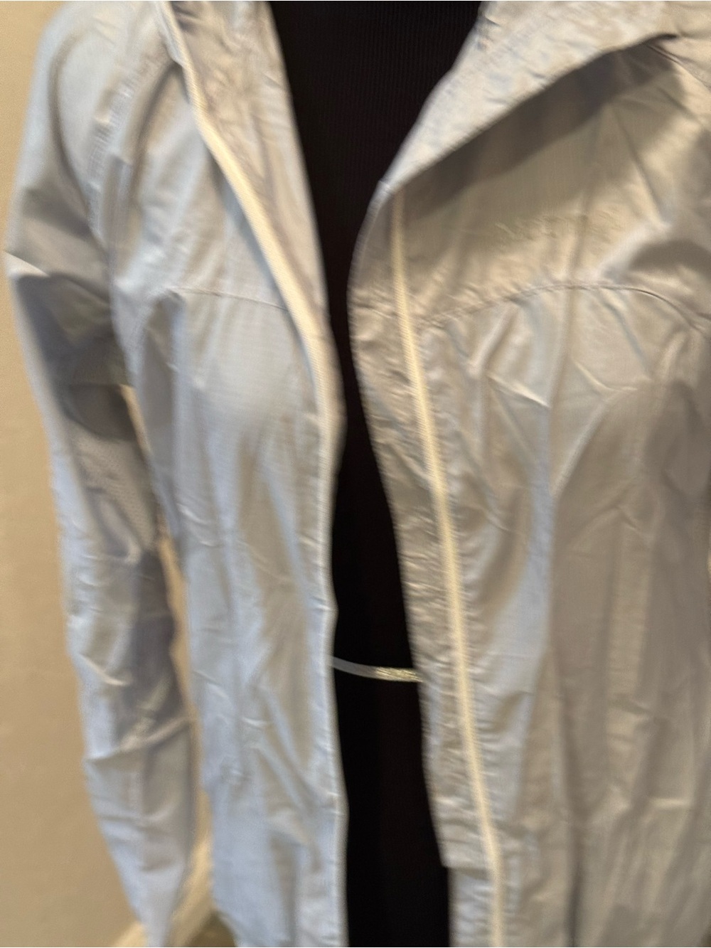 Marmot Light Gray Hooded lightweight running Jacket